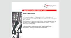 Desktop Screenshot of medkongress.ch